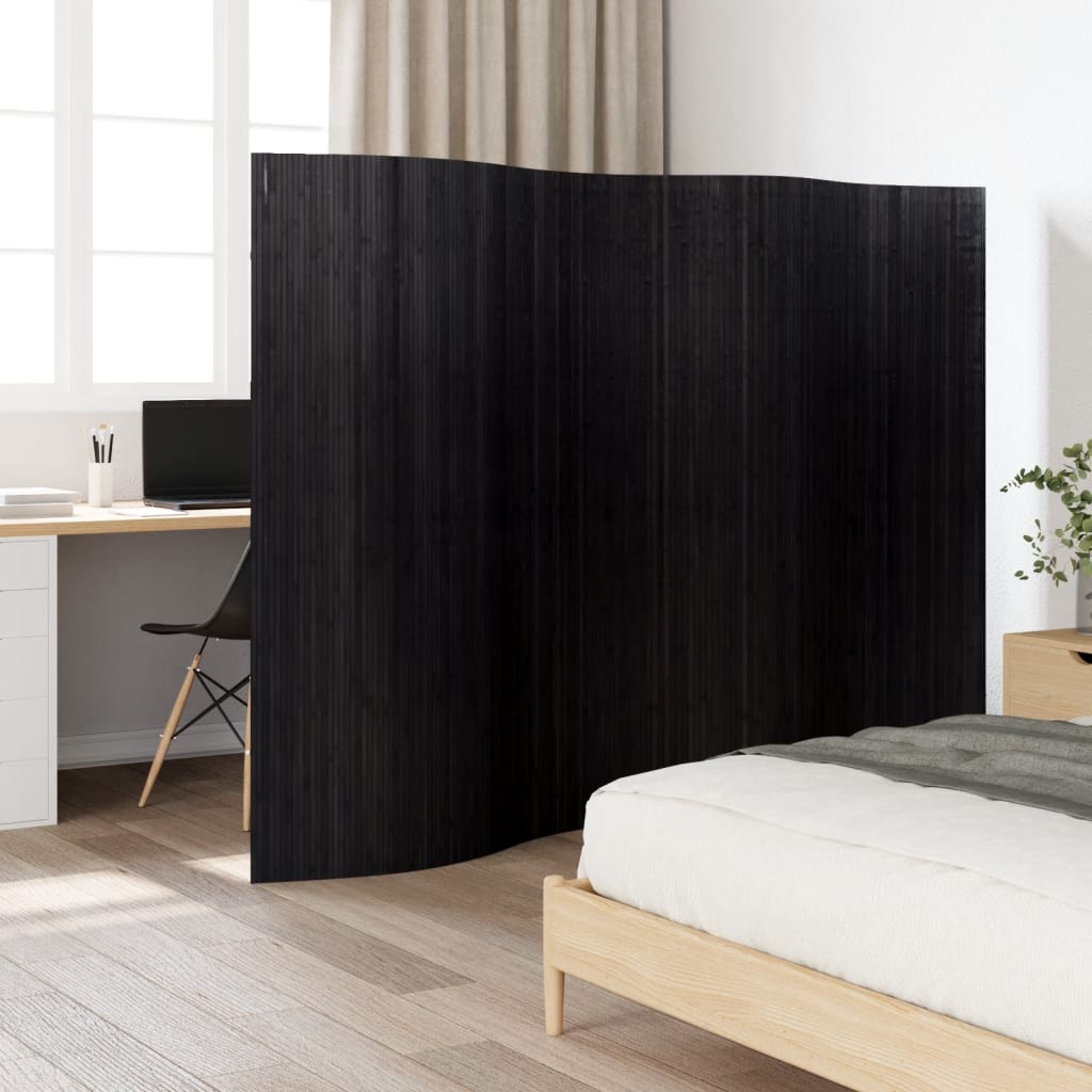 Divisória largura 250 cm altura 165 cm bambu preto