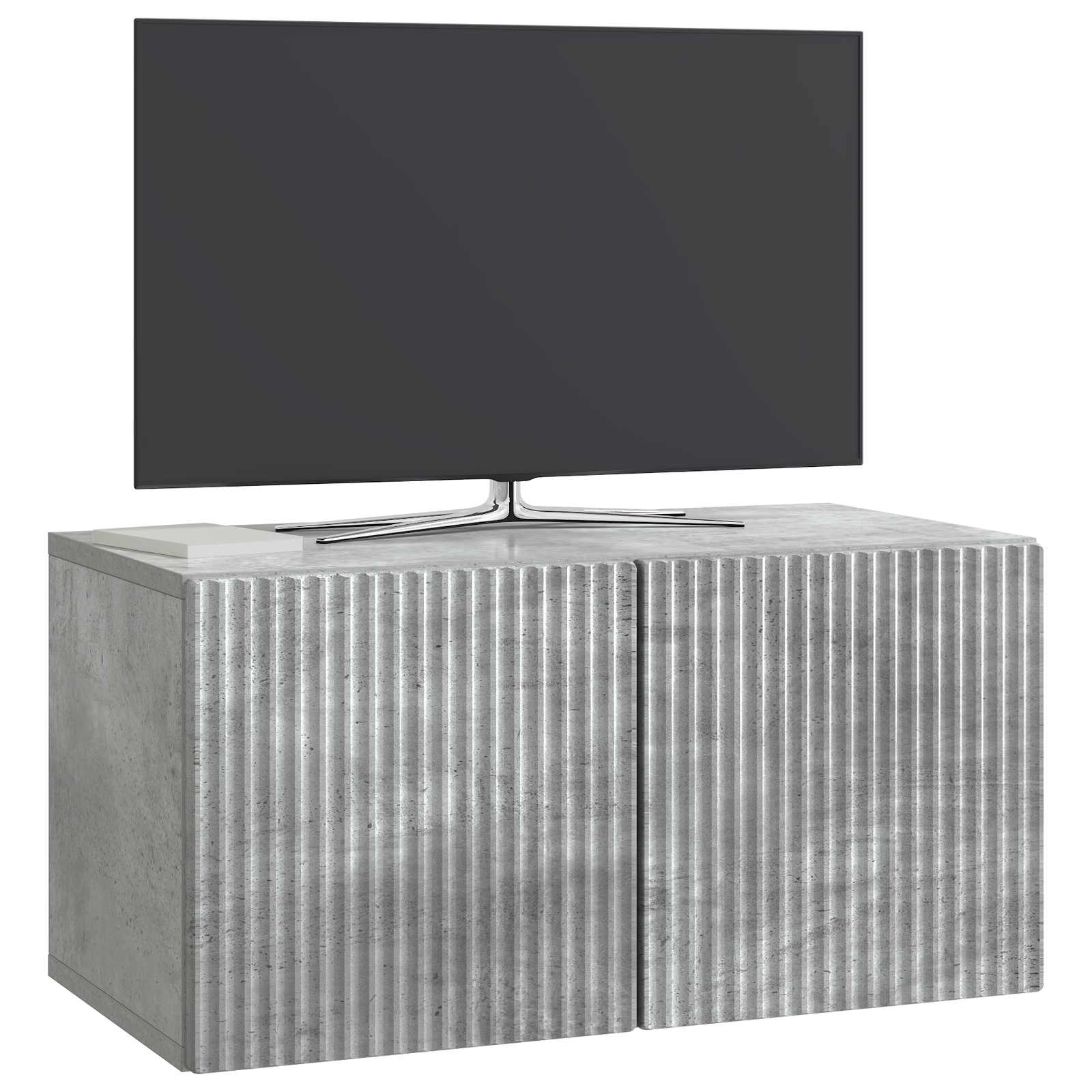 Gabinete de TV de parede cinzento cimento 59,5 x 31 x 30 cm