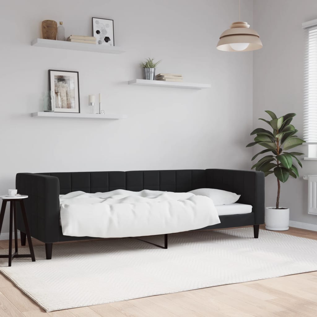 Sofá-cama 80x200 cm veludo preto