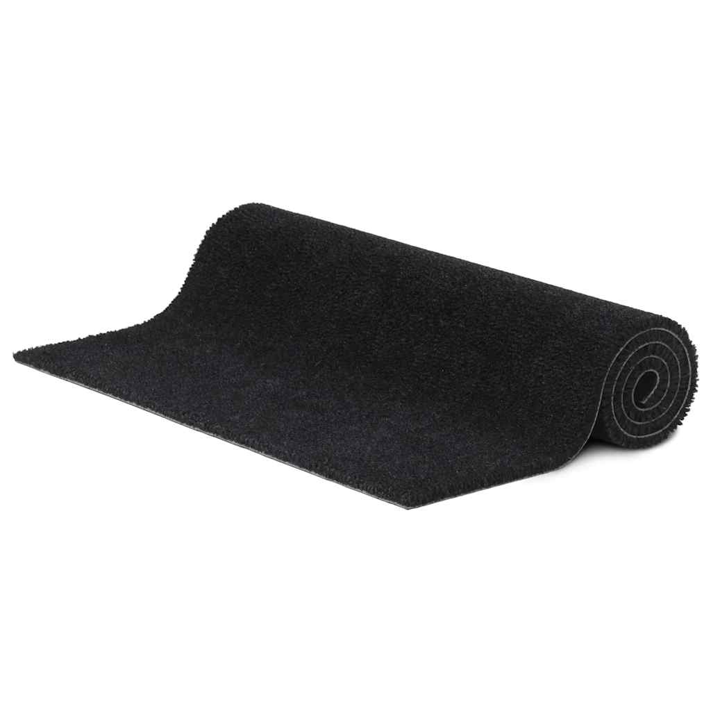 Tapete de porta 90x150 cm fibra de coco tufada preto