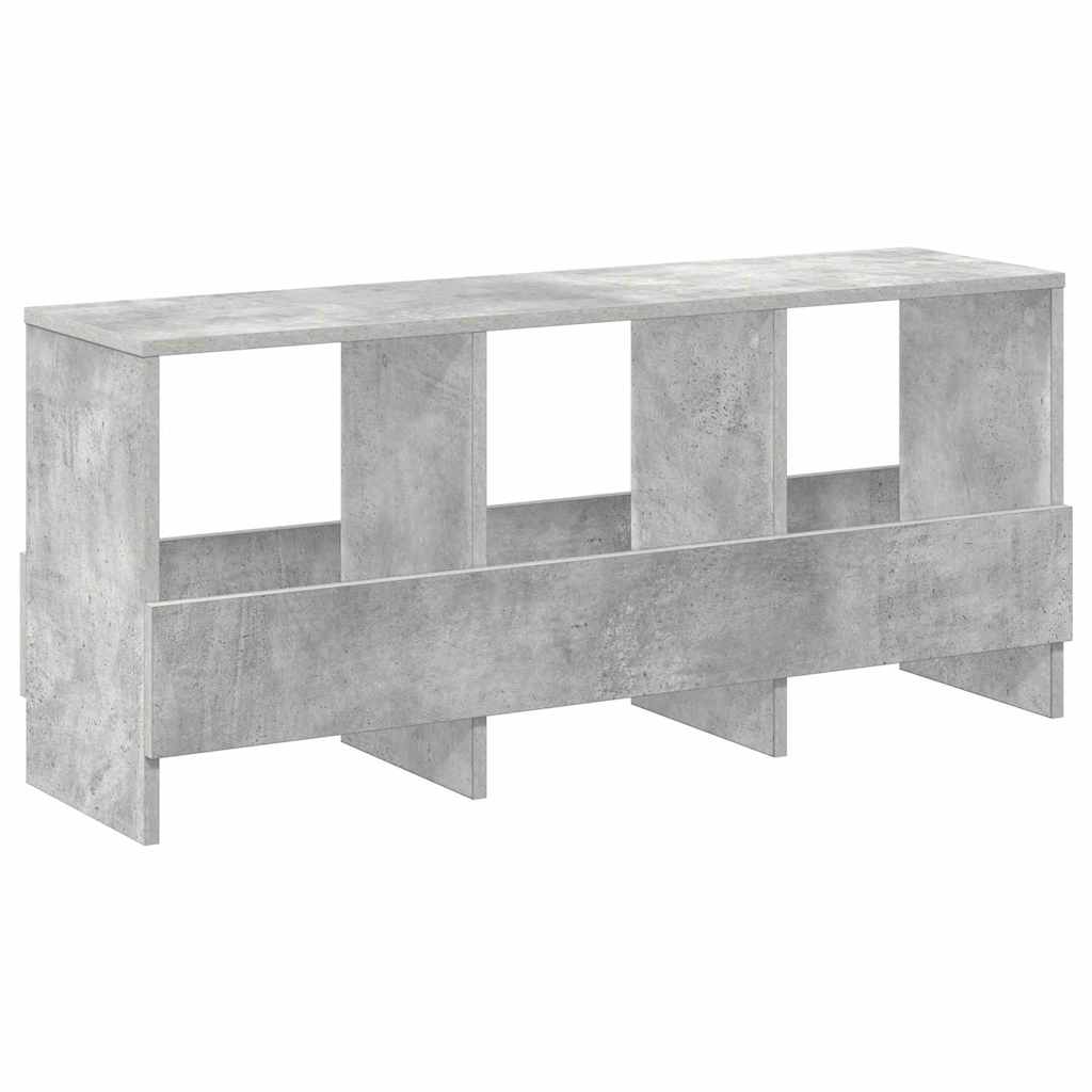 Estante de revistas cinzento 102 x 30 x 45 cm