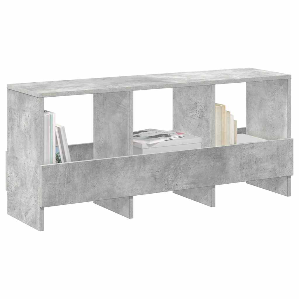Estante de revistas cinzento 102 x 30 x 45 cm