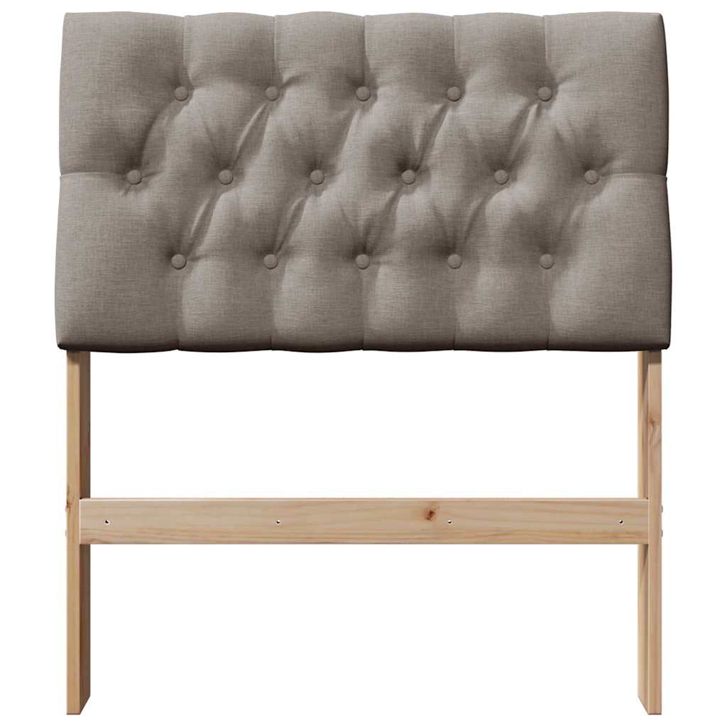 Cabeceira estofada cinzento-acastanhado 80 cm