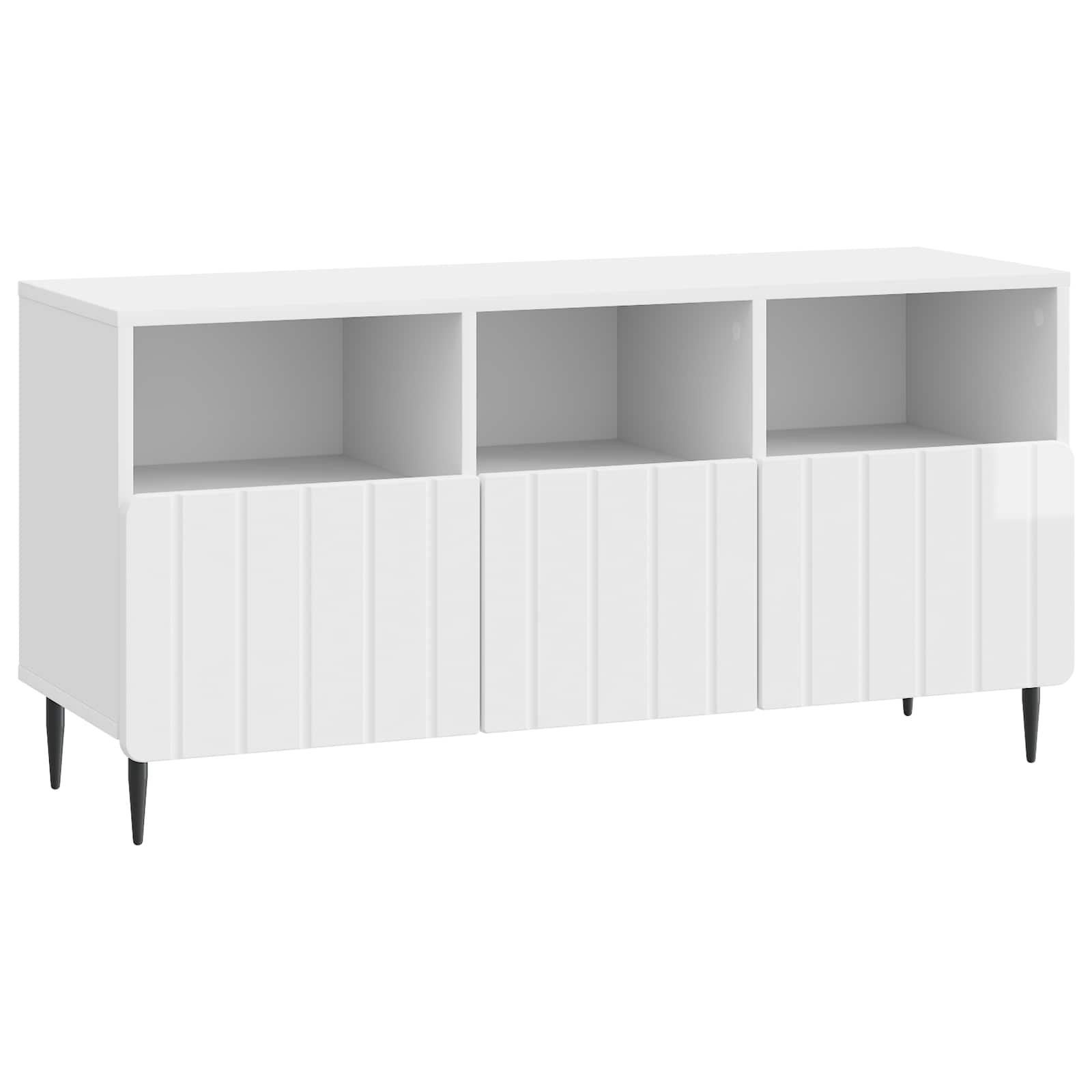 Gabinete para TV com gaveta branco brilhante 102 x 34,5 x 50 cm