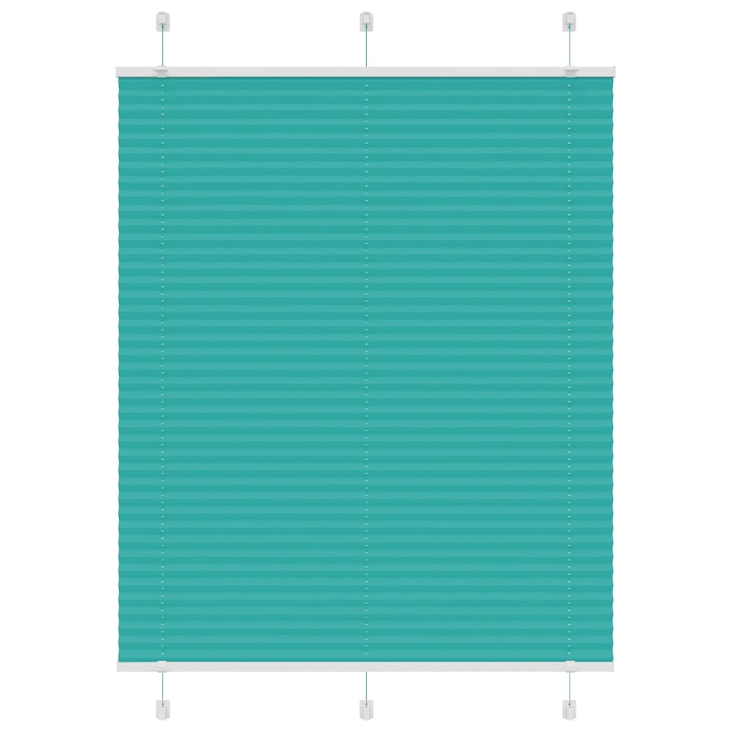 Gasolina verde plissada cega 105x100 cm largura tecido 104,4cm