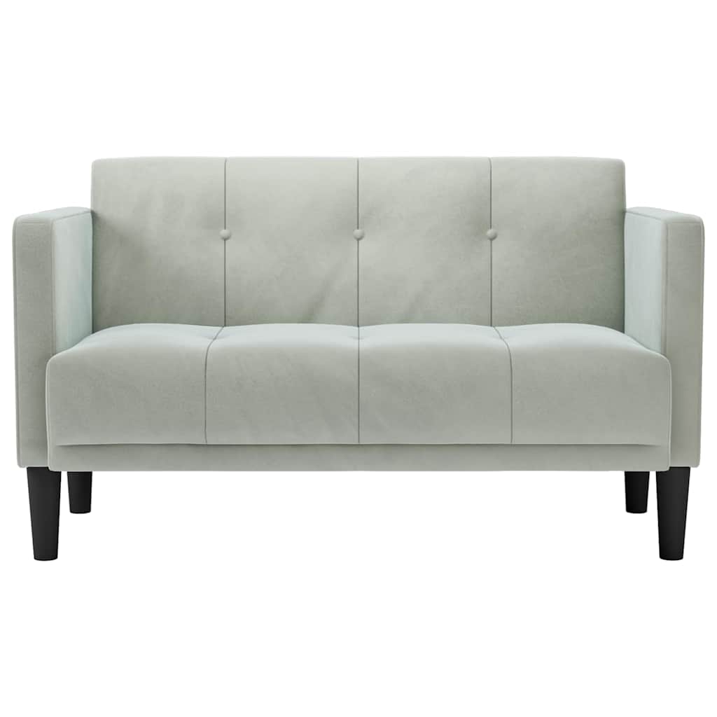 Sofá-luvas 111 cm veludo cinzento-claro