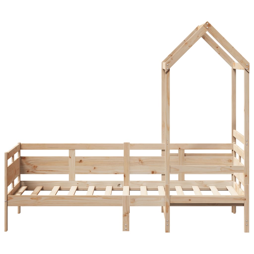 Sofá-cama com telhado 80x200 cm madeira de pinho maciça