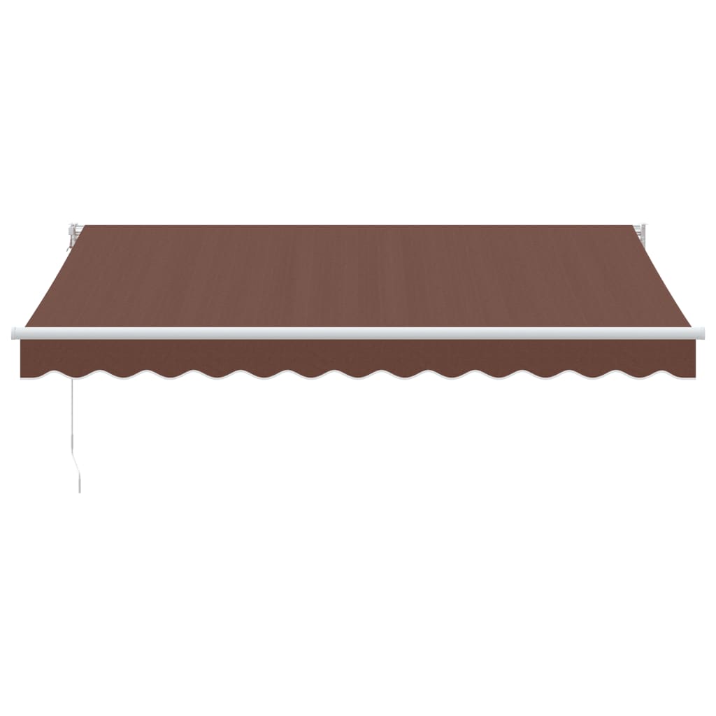 Toldo retrátil manual 350x250 cm castanho