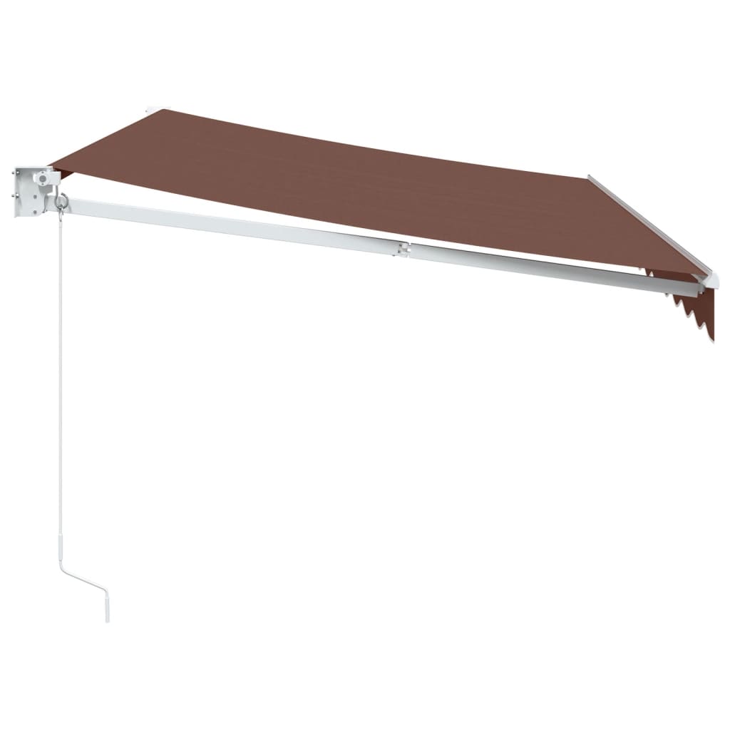 Toldo retrátil manual 350x250 cm castanho