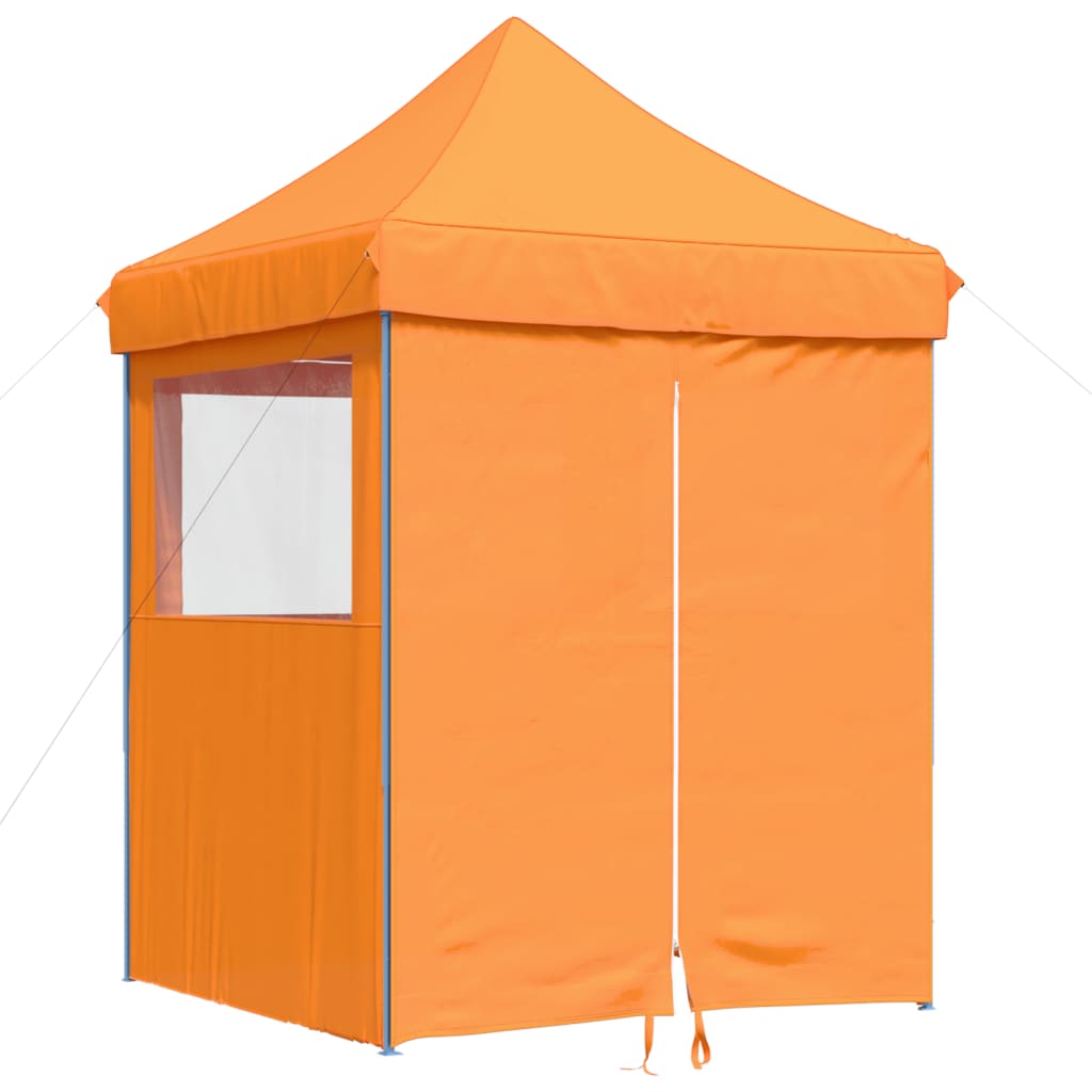 Tenda para festas pop-up dobrável c/ 4 paredes laterais laranja