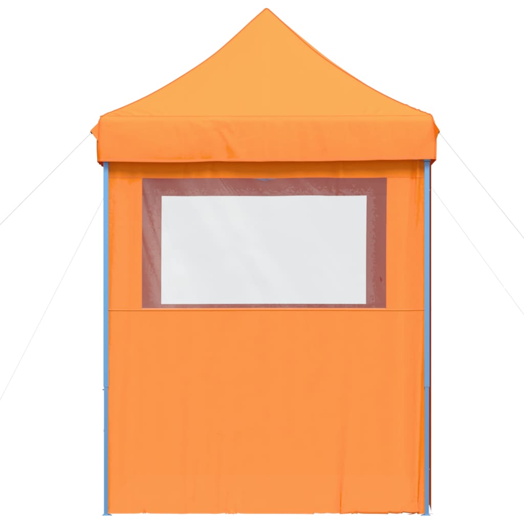 Tenda para festas pop-up dobrável c/ 4 paredes laterais laranja