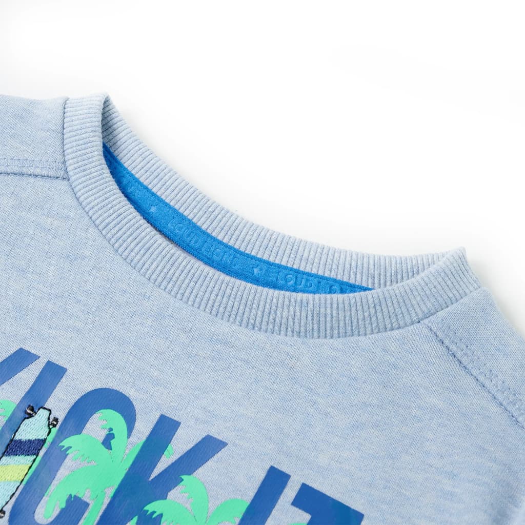 Sweatshirt para criança azul-suave mesclado 116