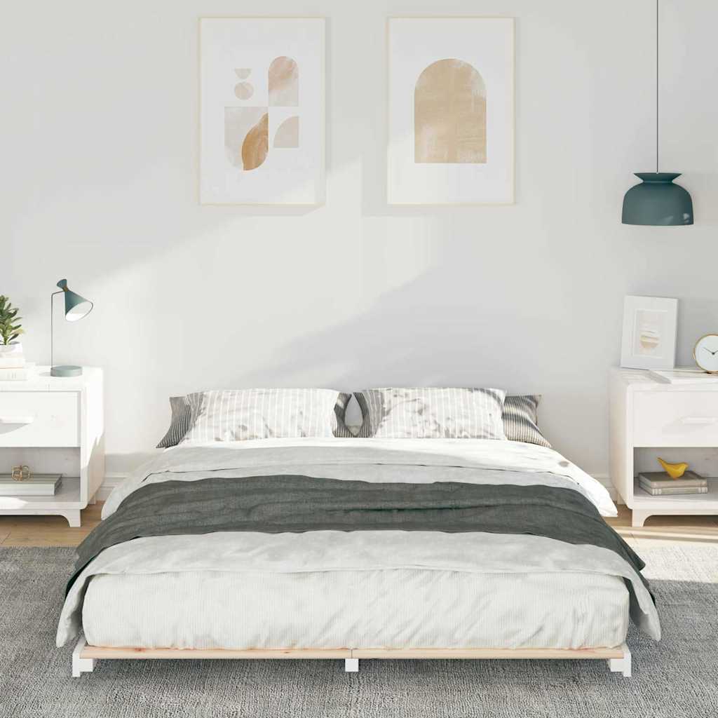 Estrutura da cama branco 140 x 210 cm
