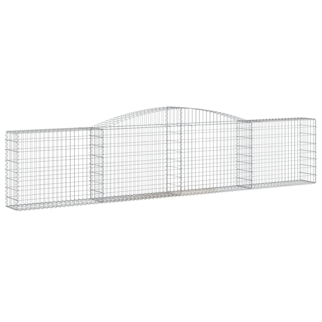 Cestos gabião arqueados 7 pcs 400x30x80/100cm ferro galvanizado