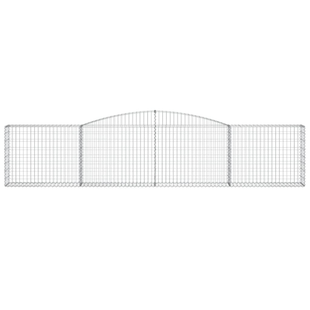 Cestos gabião arqueados 7 pcs 400x30x80/100cm ferro galvanizado