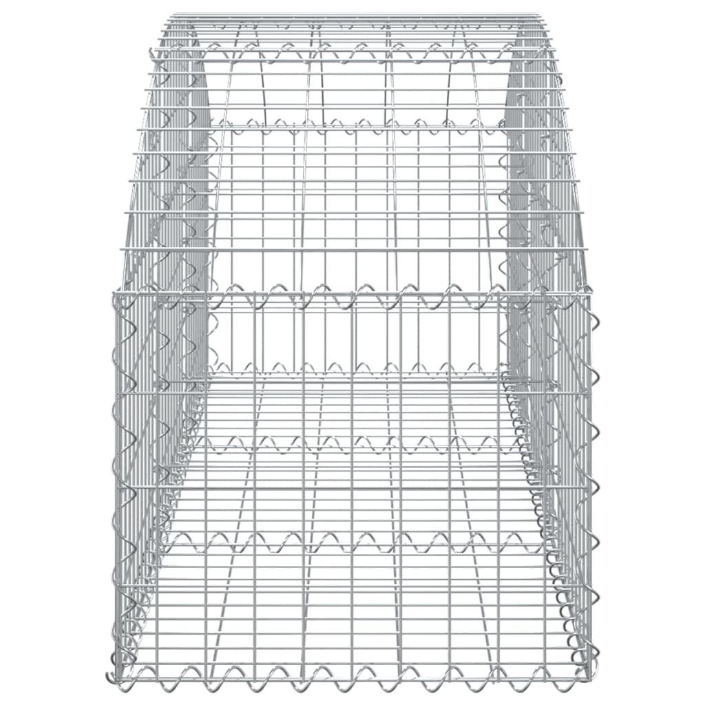 Cesto gabião arqueado 150x50x40/60 cm ferro galvanizado
