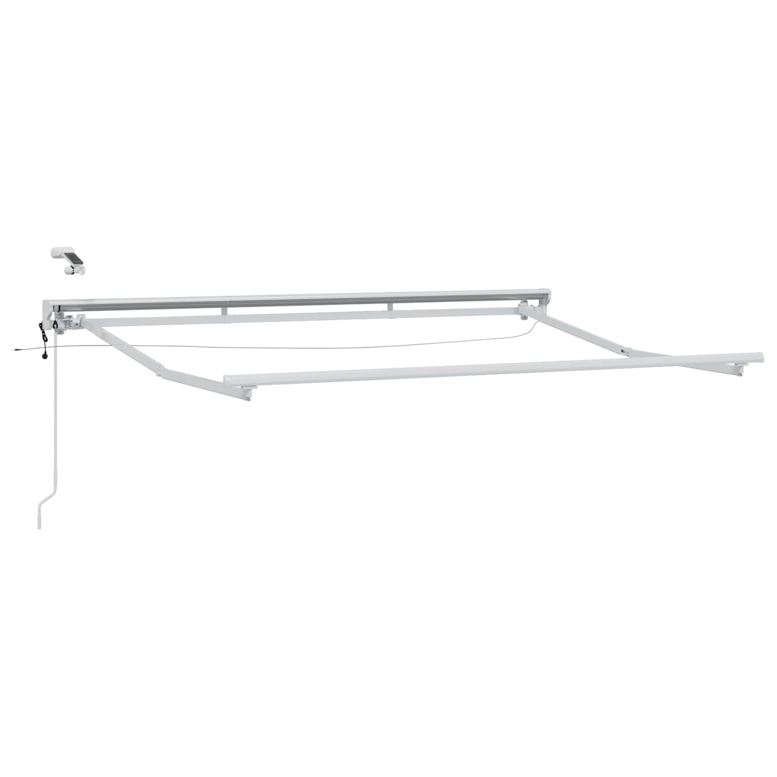 Toldo retrátil elétrico creme e branco 3,5 x 2,5 m