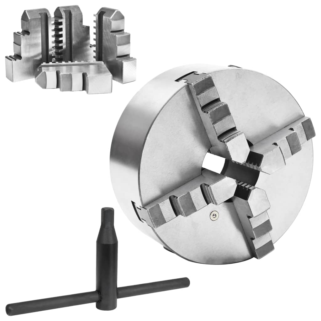 Bucha de torno autocentrante com 4 grampos 200 mm aço k12 200