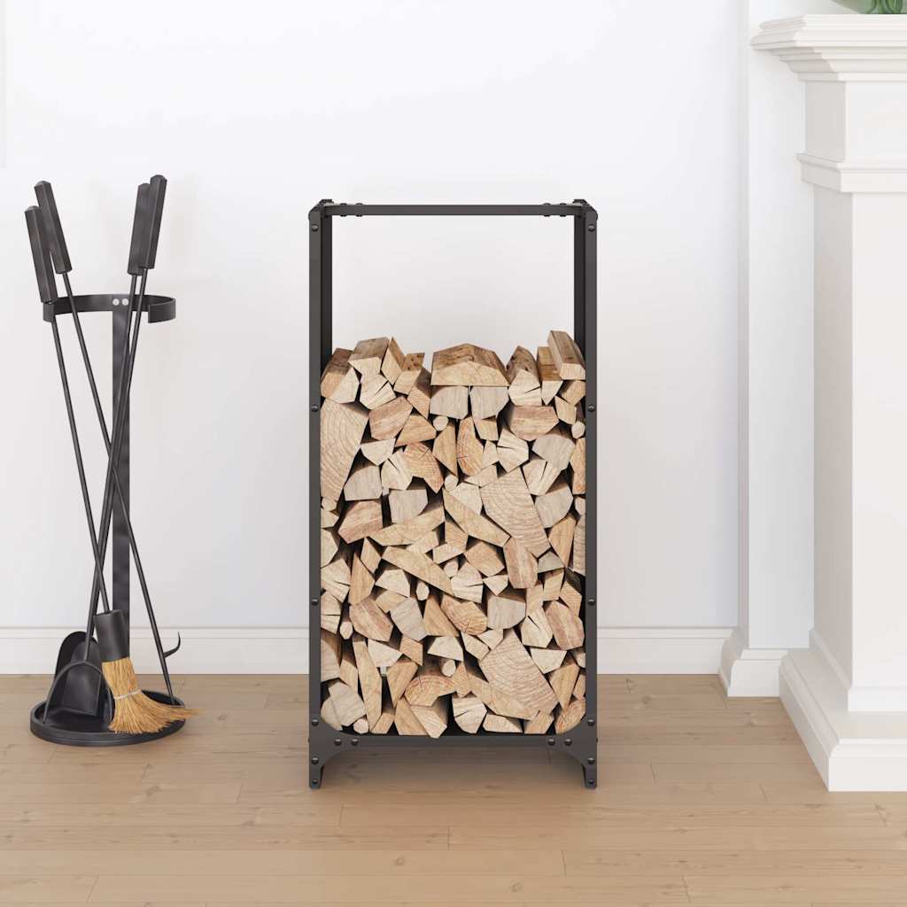 Suporte para lenha 40x30x80 cm aço laminado a frio preto