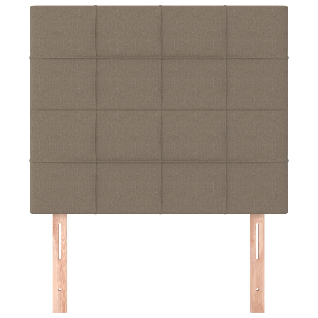 Cabeceira taupe 90x5x118/128 cm tecido