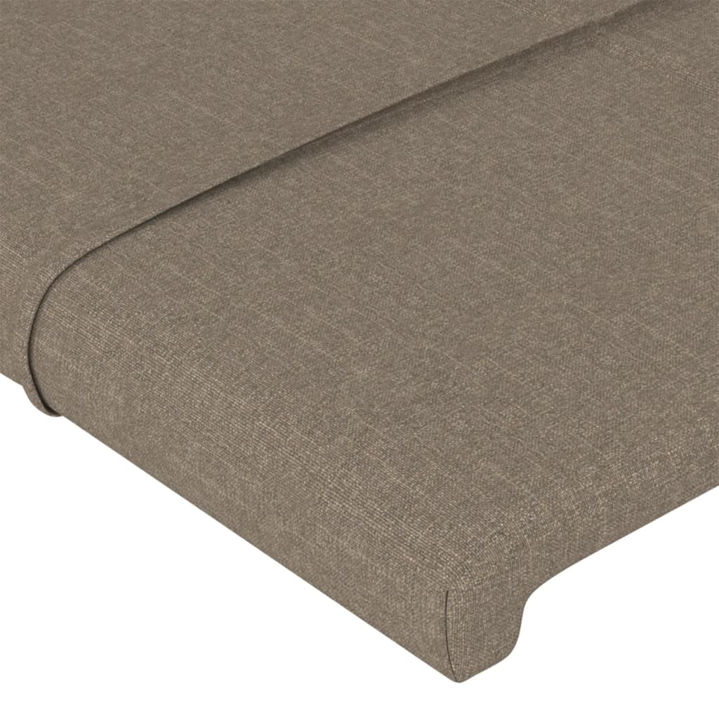 Cabeceira taupe 90x5x118/128 cm tecido