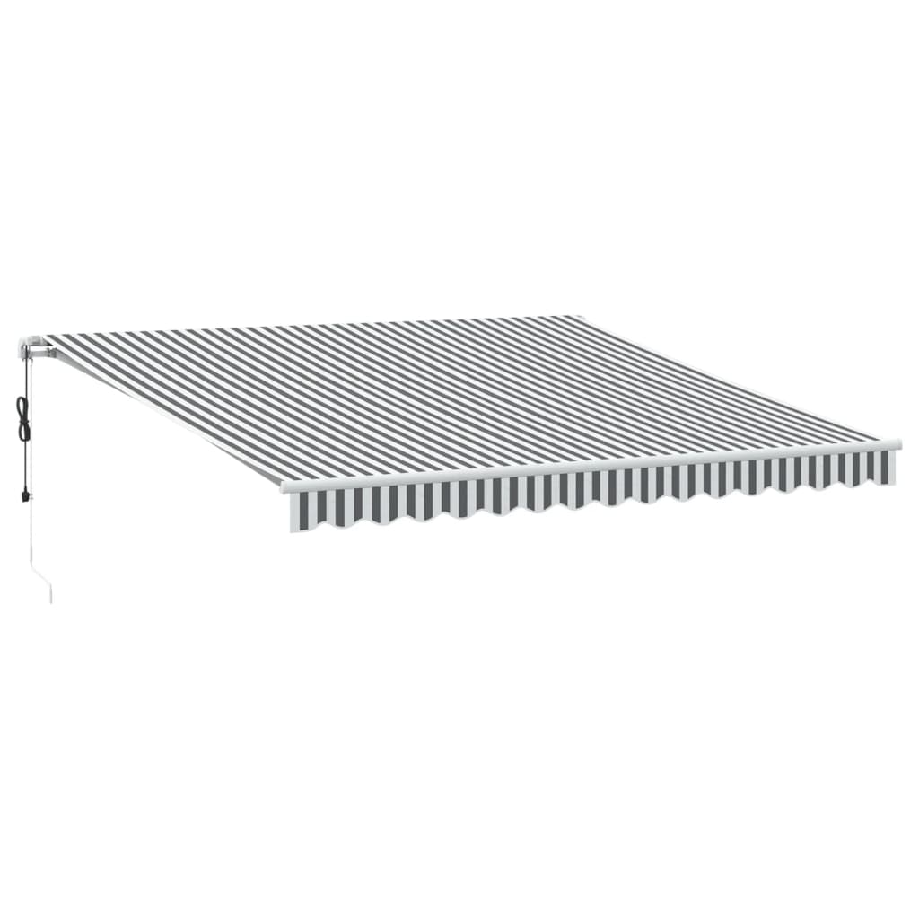 Toldo retrátil automático 400x350 cm antracite e branco