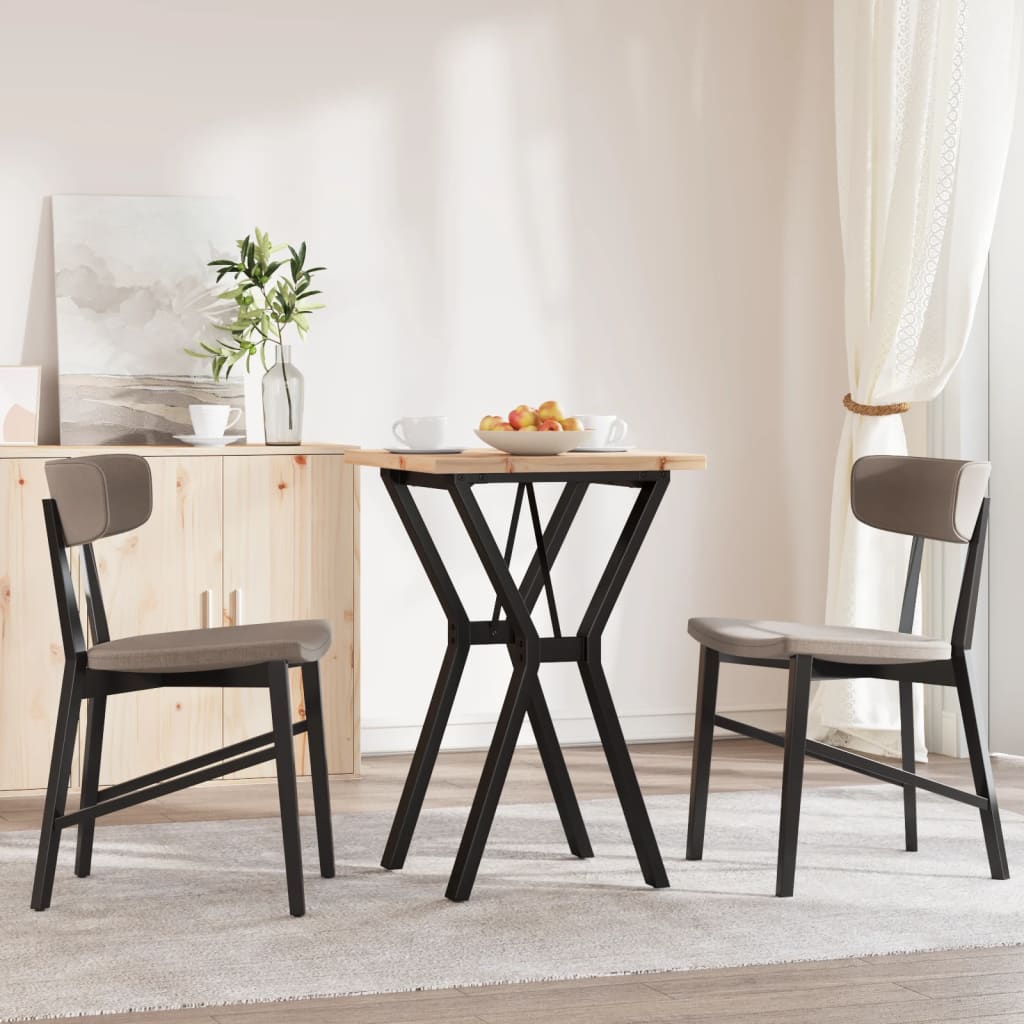 Mesa de jantar estrutura em y 50x50x75,5 cm pinho/aço