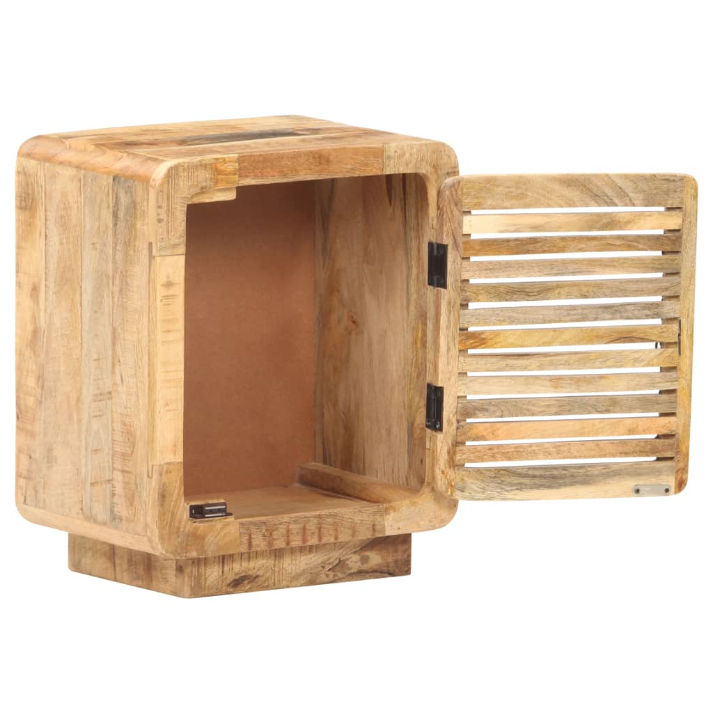 Mesa de cabeceira 40x30x50 cm madeira de mangueira áspera