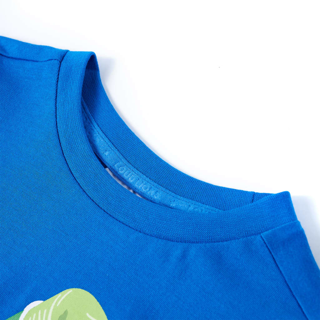 T-shirt infantil azul brilhante 128