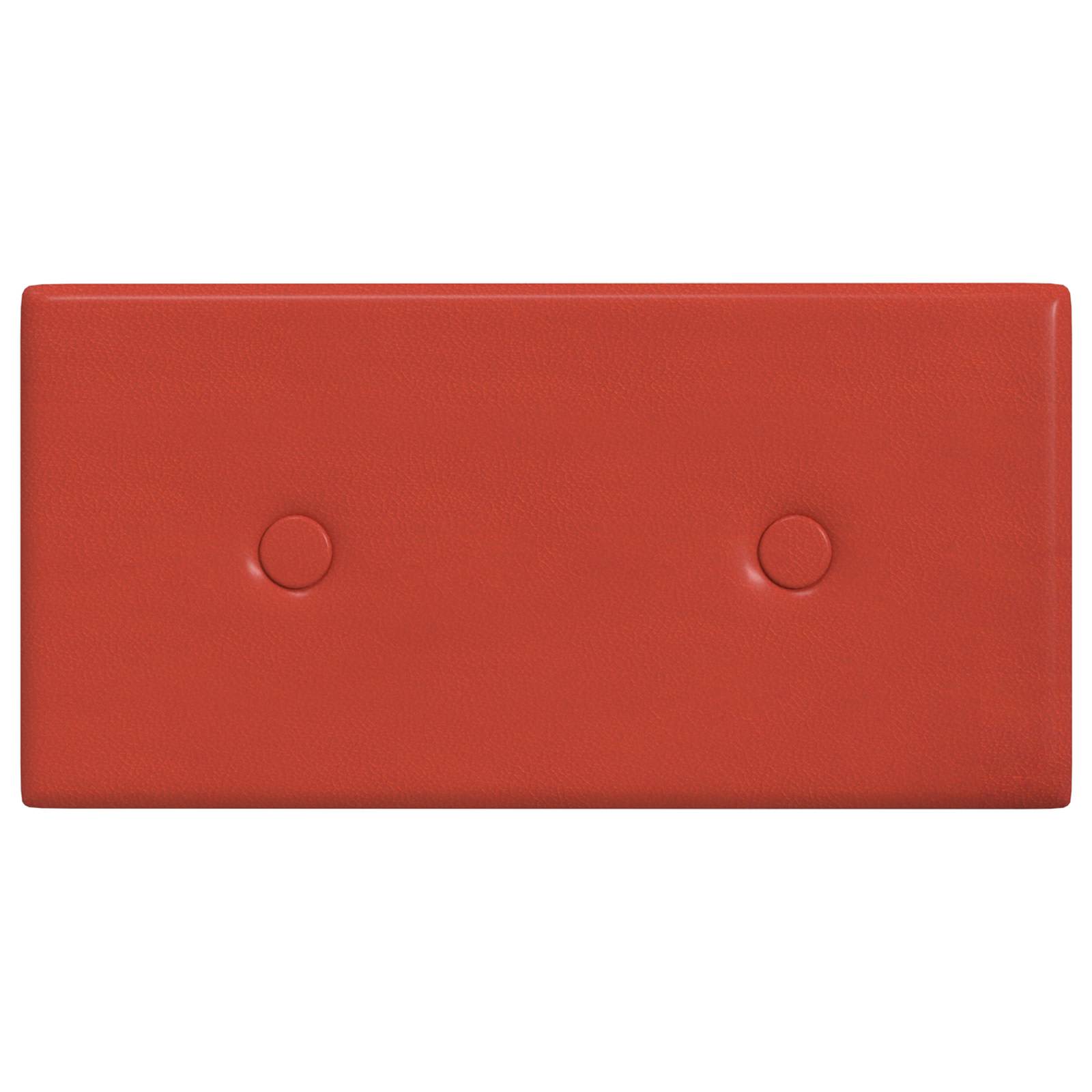 Cabeceira de parede 12 unid. vermelho couro sintético