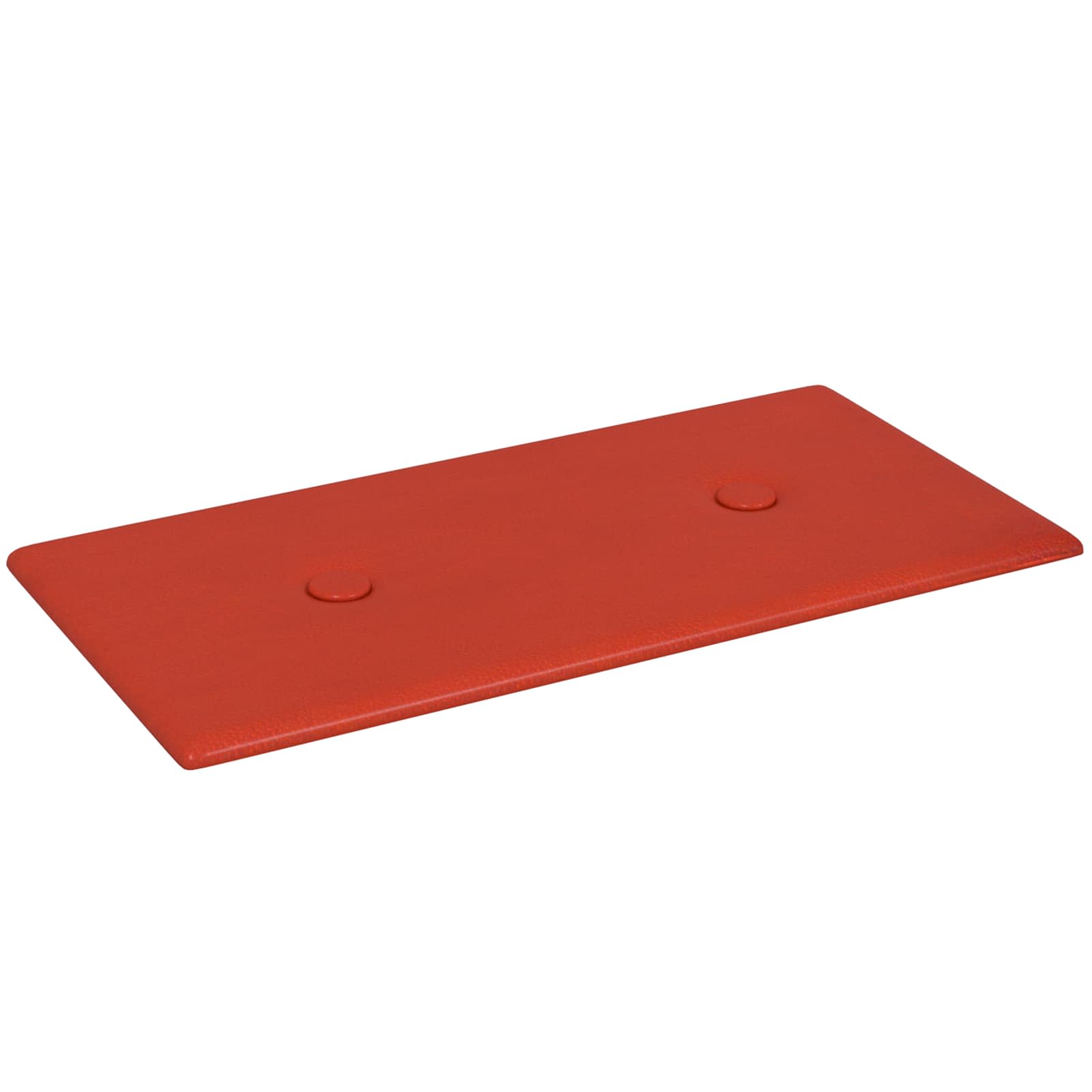 Cabeceira de parede 12 unid. vermelho couro sintético