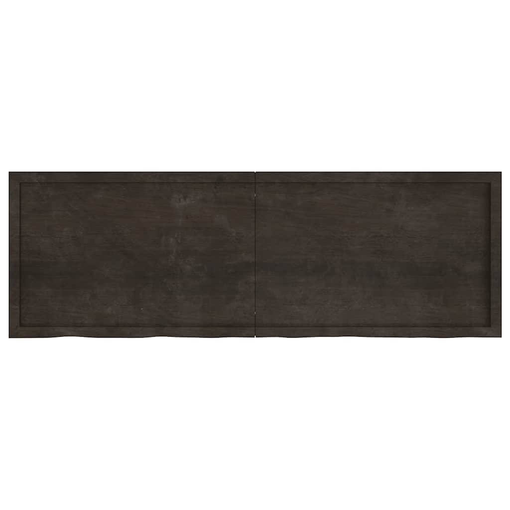Bancada p/ wc 180x60x(2-6)cm madeira tratada maciça castanho