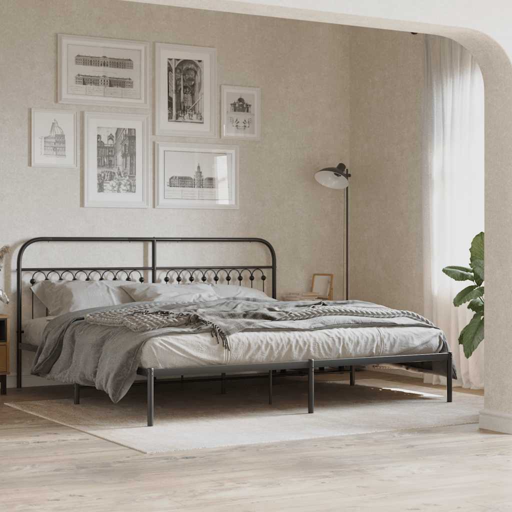 Cabeceira de substituição 193 cm metal preto