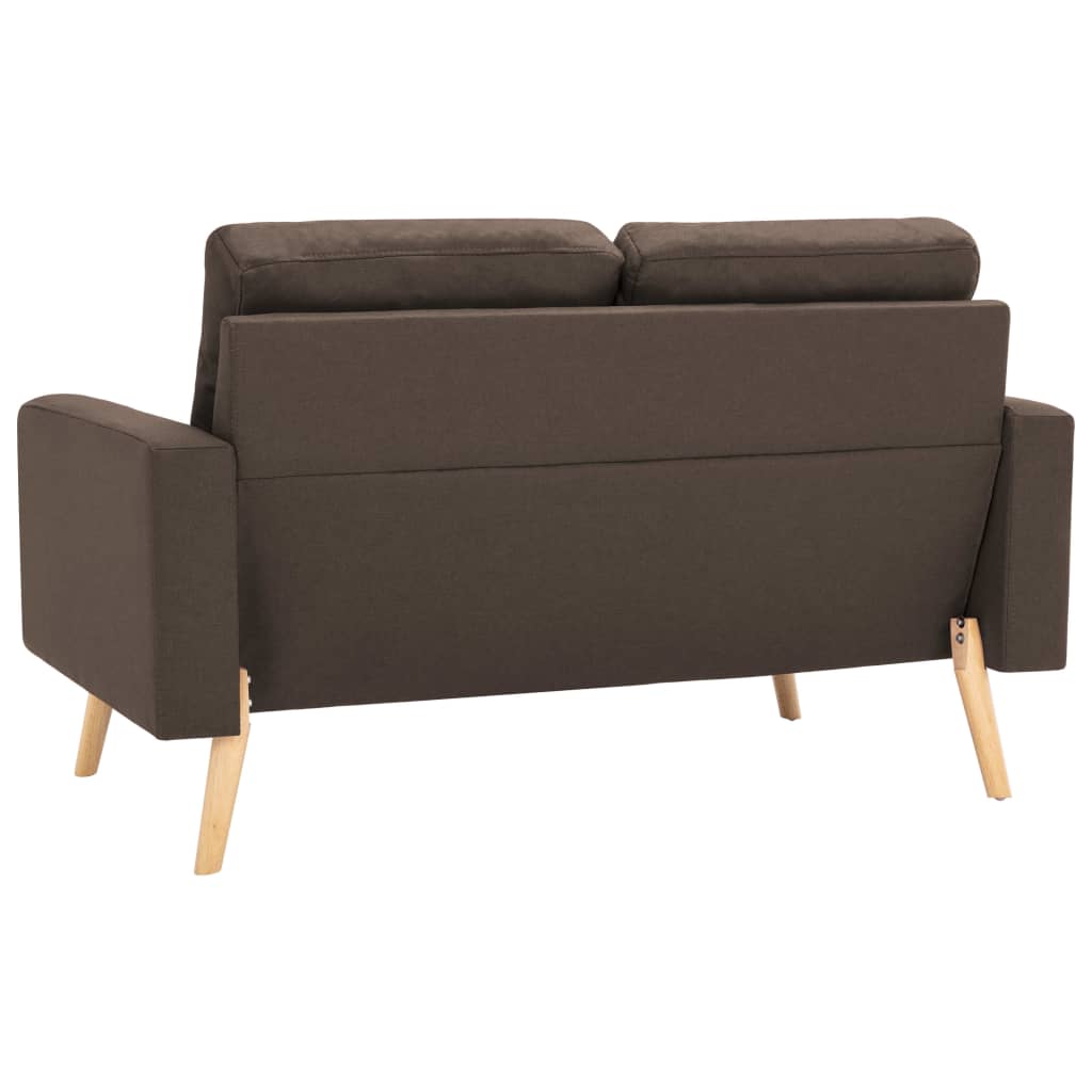 2 Pcs conjunto de sofás tecido castanho