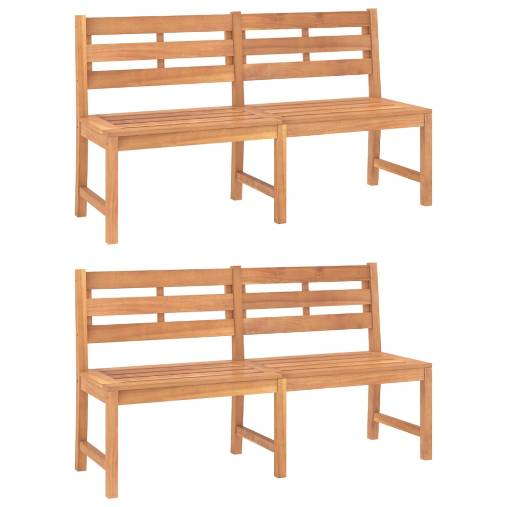 3 Pcs conjunto de jantar para jardim madeira de teca maciça