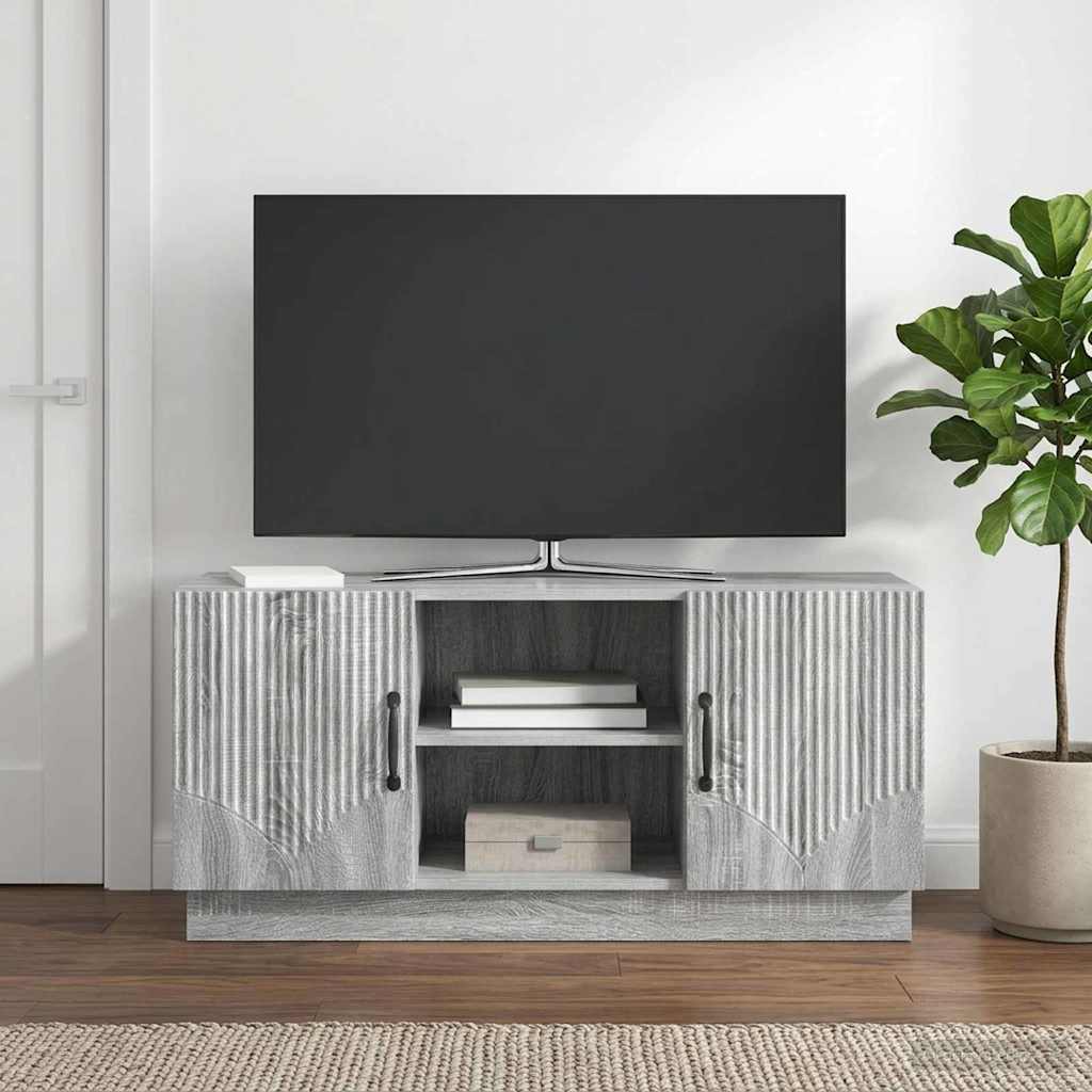 Gabinete para TV sonoma cinzento 102 x 34,5 x 47 cm