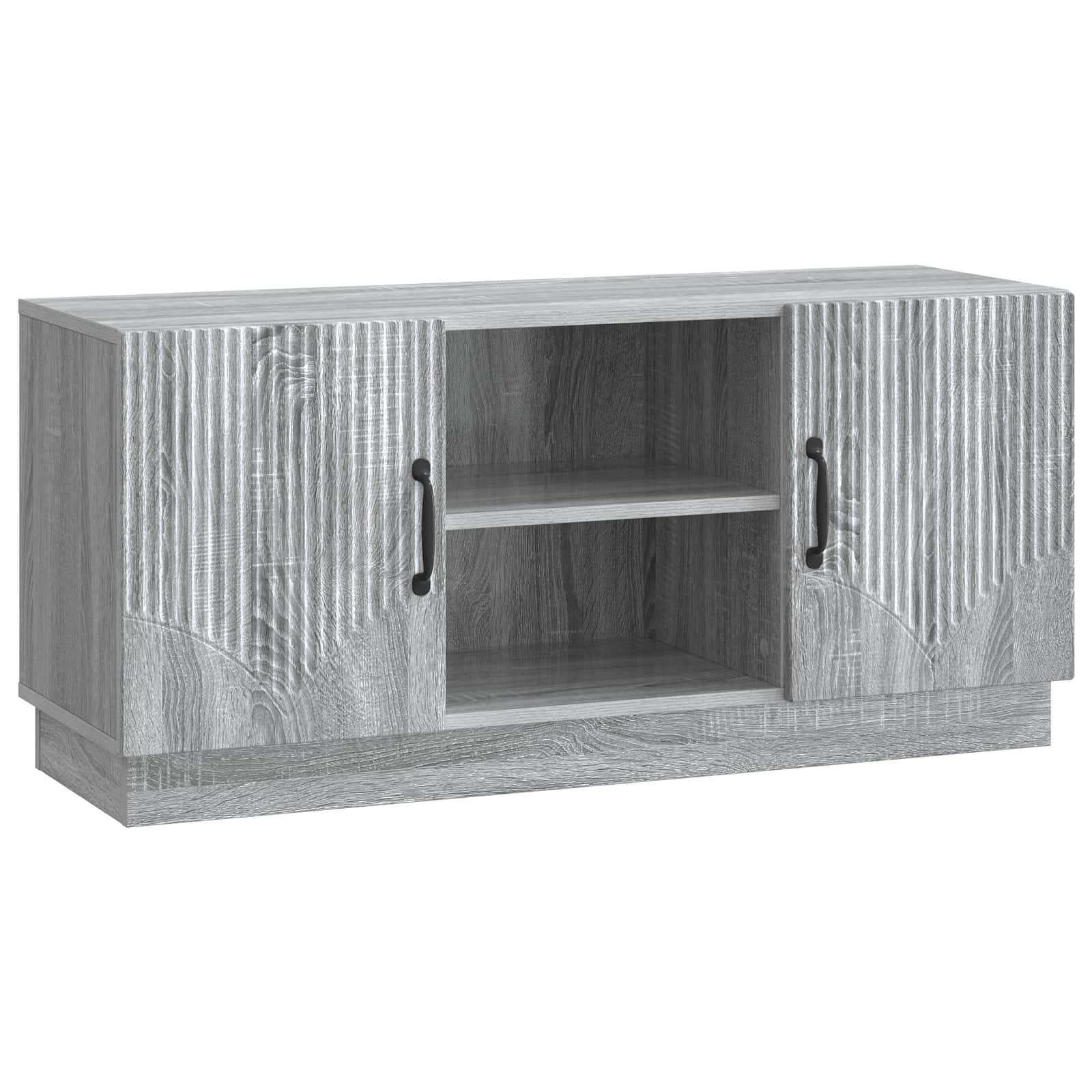 Gabinete para TV sonoma cinzento 102 x 34,5 x 47 cm