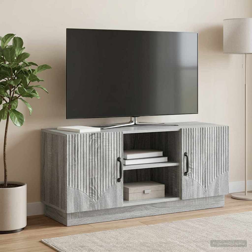 Gabinete para TV sonoma cinzento 102 x 34,5 x 47 cm