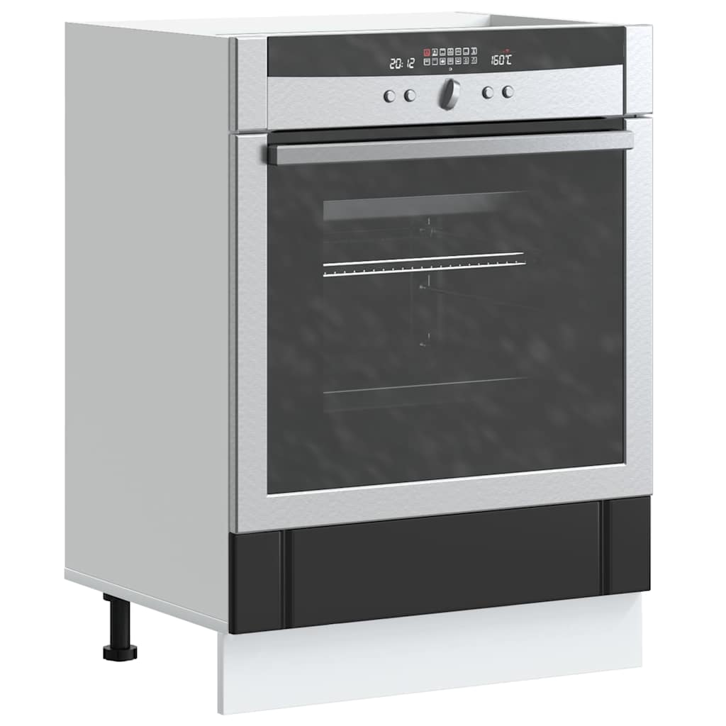 Armário forno lucca derivados de madeira preto