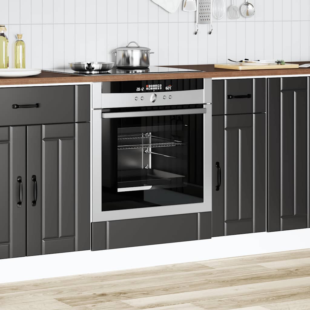 Armário forno lucca derivados de madeira preto