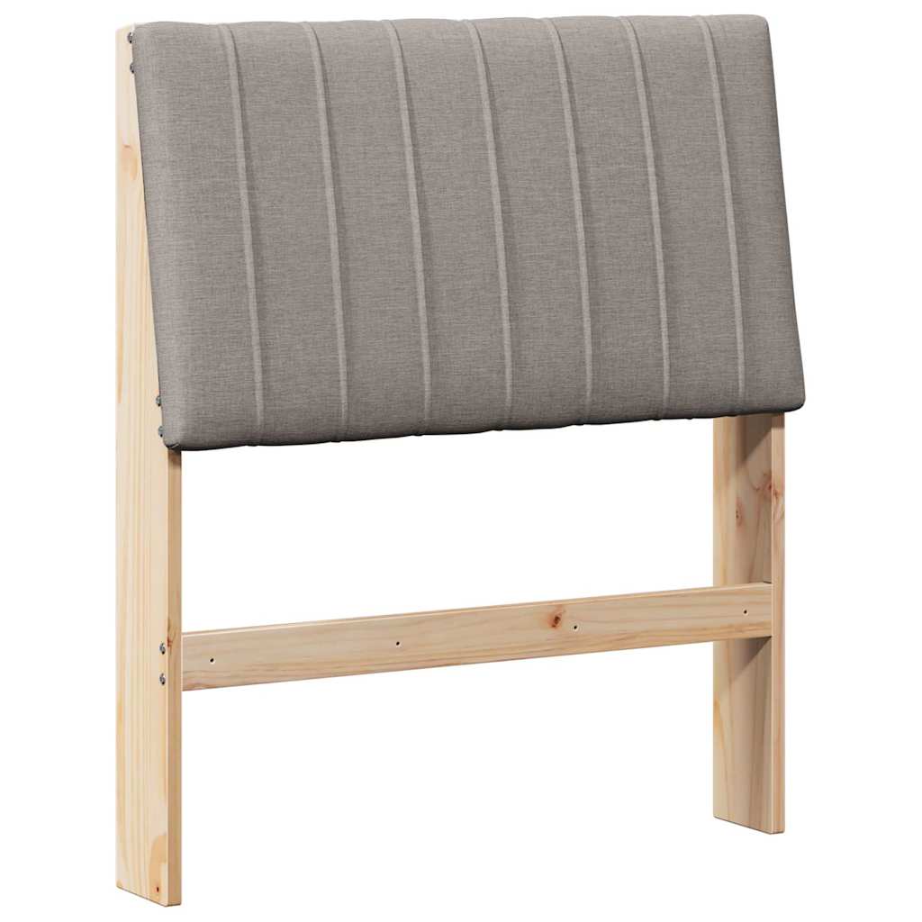Cabeceira estofada cinzento-acastanhado 75 cm