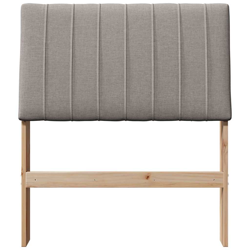 Cabeceira estofada cinzento-acastanhado 75 cm