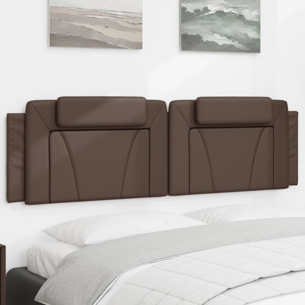 Almofadão de cabeceira viana 180 cm couro artificial castanho