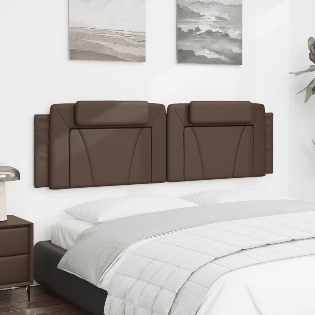 Almofadão de cabeceira viana 180 cm couro artificial castanho