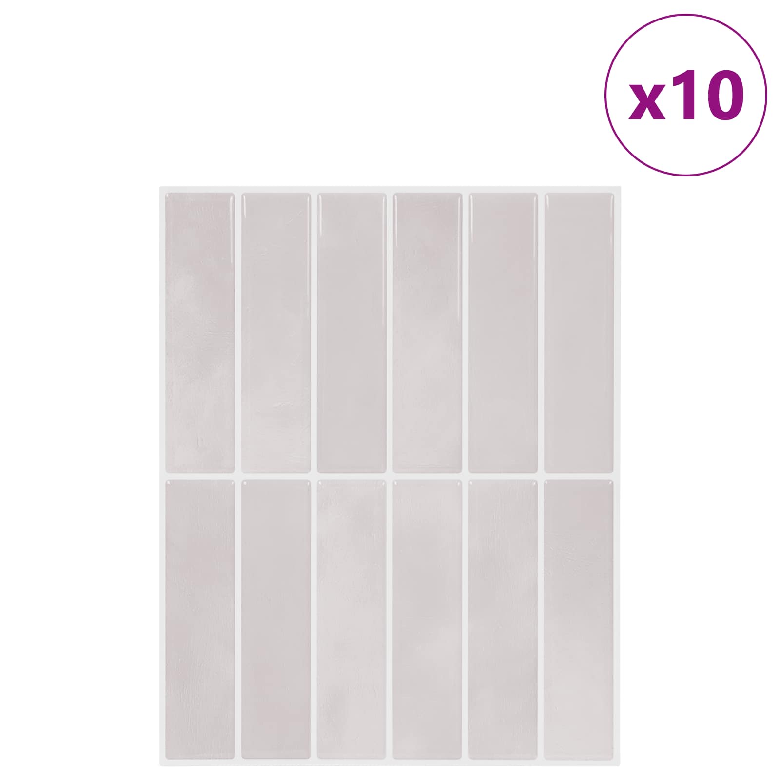 Azulejo retangular 10 unid. bege 29 x 23 x 0,08 cm