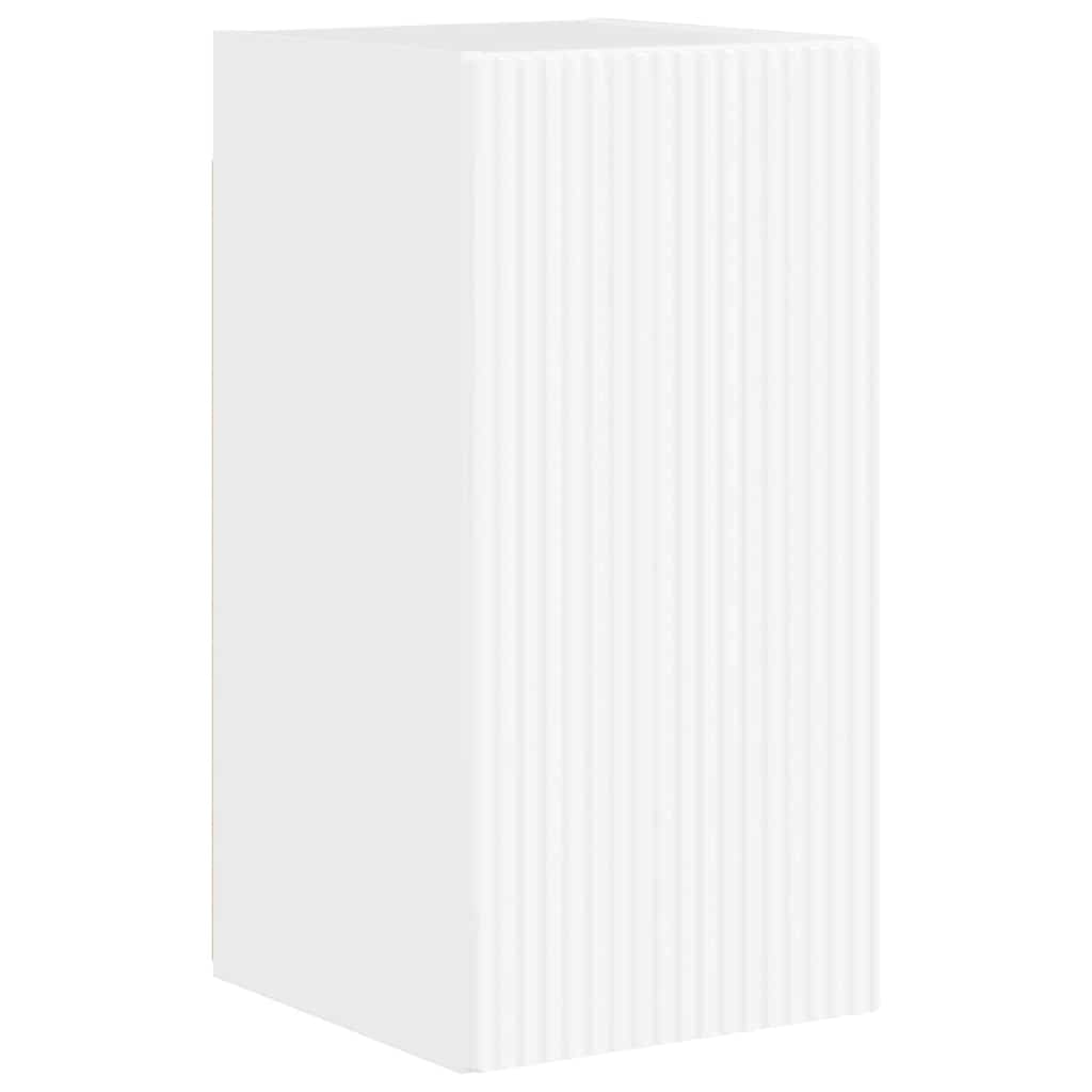 Armário de TV de parede 30 x 31 x 60 cm branco brilhante