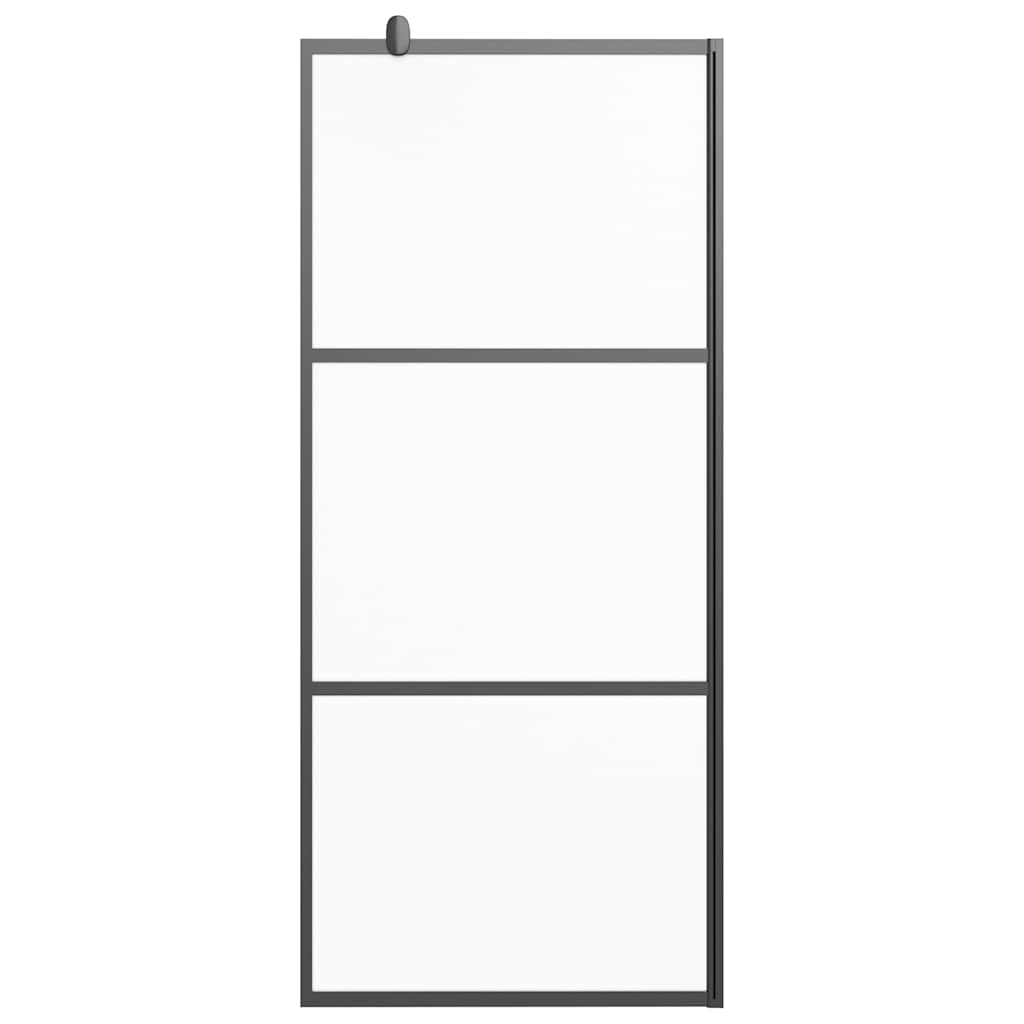 Divisória de chuveiro 80x195 cm vidro opaco esg preto