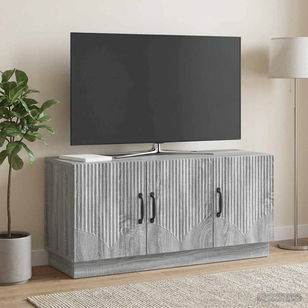 Gabinete para TV sonoma cinzento 99 x 34,5 x 47 cm