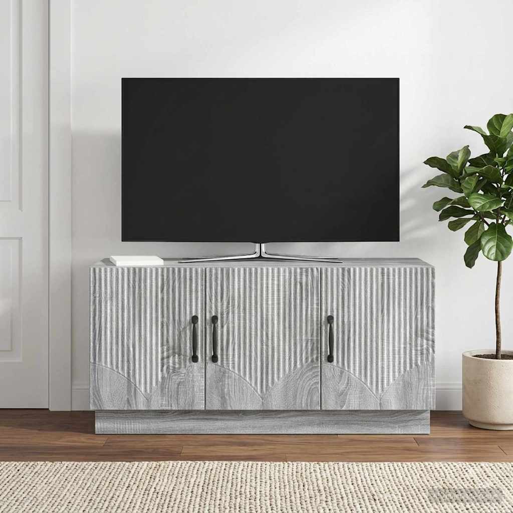 Gabinete para TV sonoma cinzento 99 x 34,5 x 47 cm