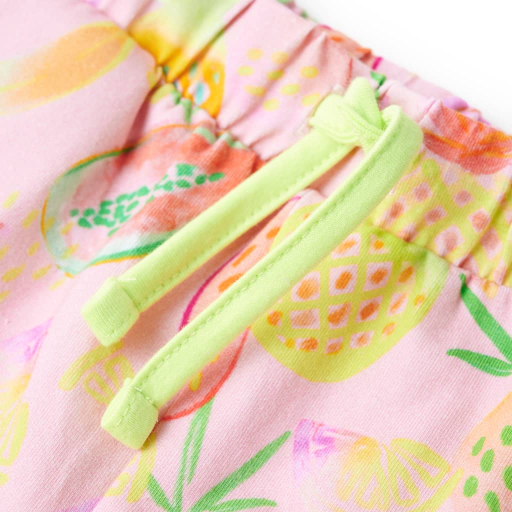 Calções de criança com cordão rosa suave 104